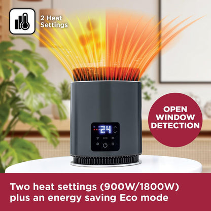 Black and Decker BLACK+DECKER Smart Ceramic Heater Black 1800W – view 4