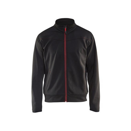 Blaklader Full Zip Sweatshirt - Black/Red