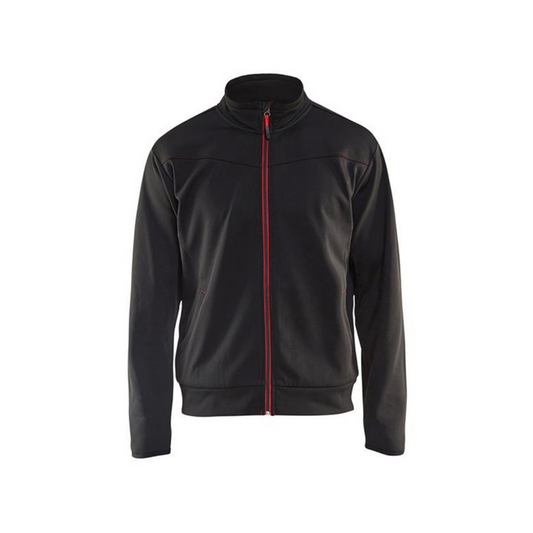 Blaklader Full Zip Sweatshirt - Black/Red