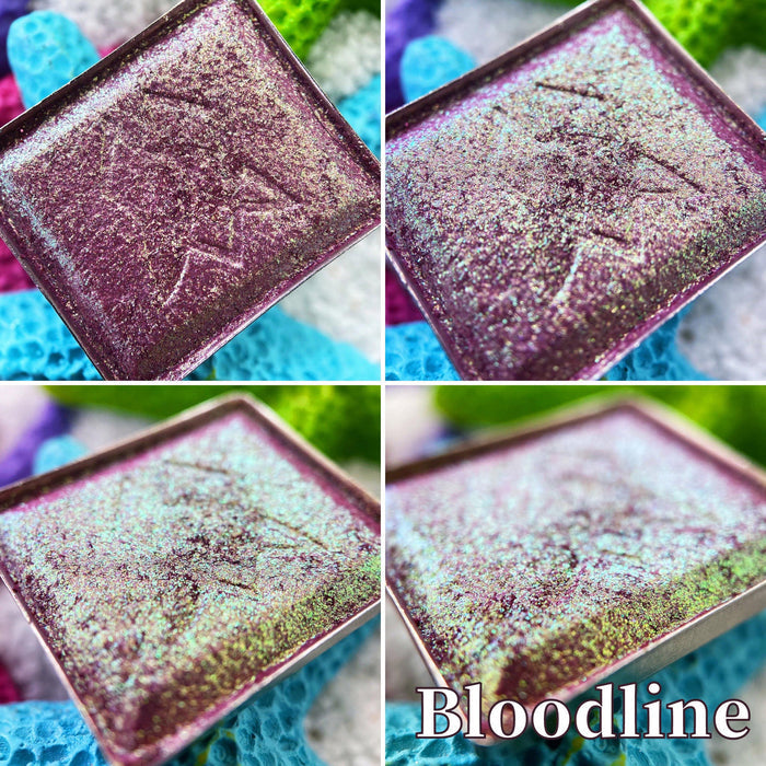 Bloodline Vibrant Multichrome Eyeshadow angle shifts gold-green-turquoise-blue-purple