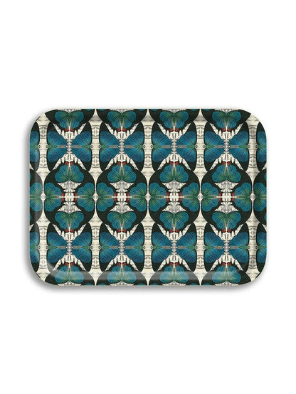 BLUE BUTTERFLY SMALL BIRCH WOOD TRAY