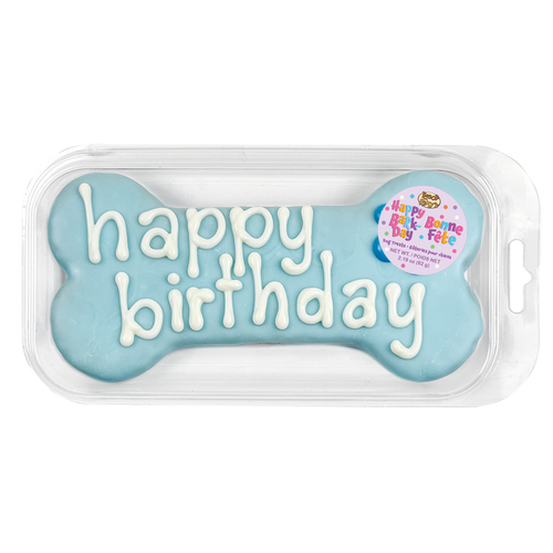 Blue | Large Happy Birthday Bone
