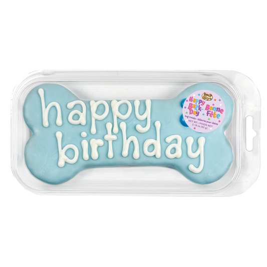 Blue | Large Happy Birthday Bone