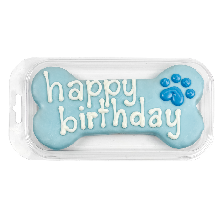 Blue | Large Happy Birthday Bone