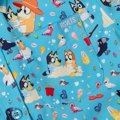 Bluey "Beach Day" _ Preschooler KUNUFLEX Short Sleeve Shirt RSVLTS