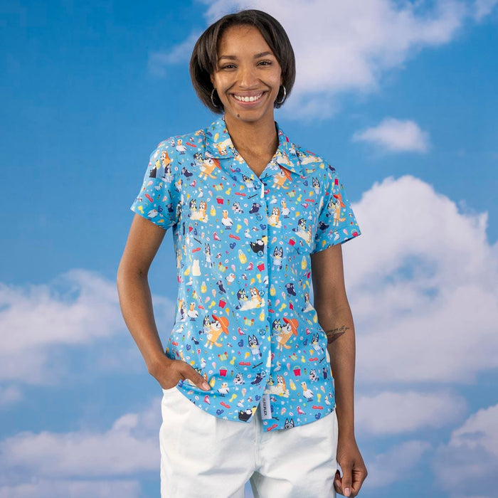 RSVLTS RSVLTS Bluey Series 2 "Beach Day" _  Women's KUNUFLEX Short Sleeve Shirt