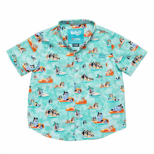Bluey "Everybody in the Pool" – Preschooler KUNUFLEX Short Sleeve Shirt