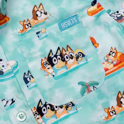 Bluey "Everybody in the Pool" – Preschooler KUNUFLEX Short Sleeve Shirt