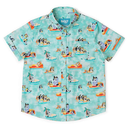 Bluey "Pool Party" _ Youth KUNUFLEX Short Sleeve Shirt