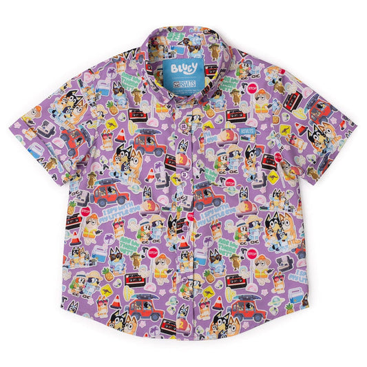 Bluey "Road Trip" _ Preschooler KUNUFLEX Short Sleeve Shirt