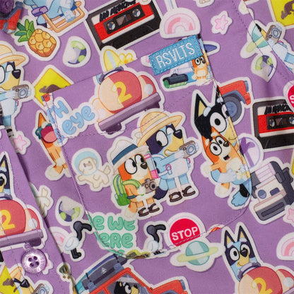 Bluey "Road Trip" _ Preschooler KUNUFLEX Short Sleeve Shirt