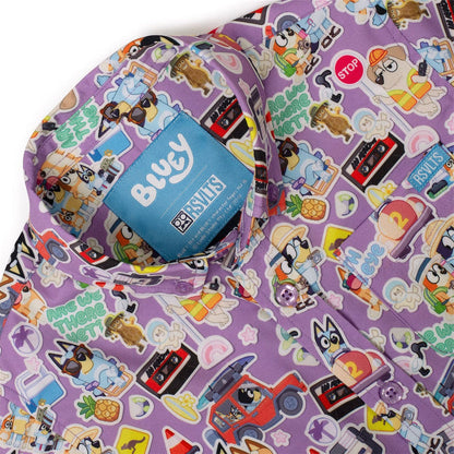 Bluey "Road Trip" _ Preschooler KUNUFLEX Short Sleeve Shirt