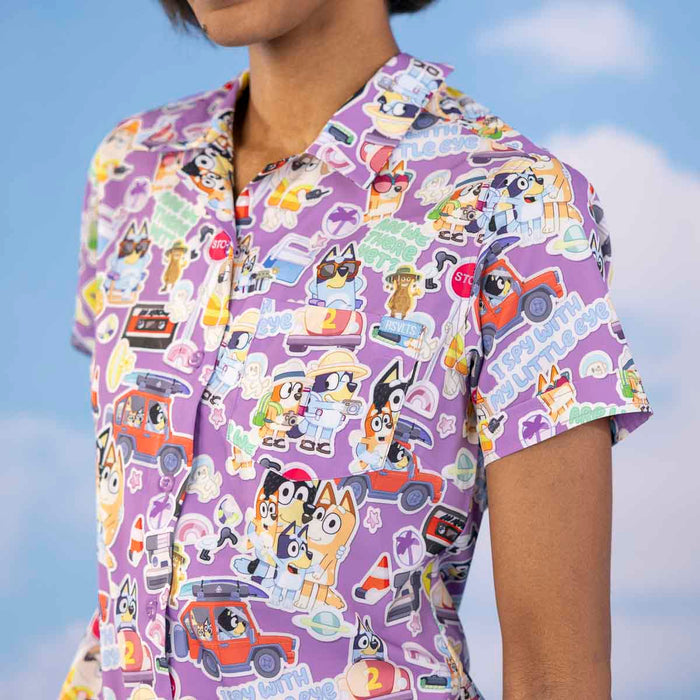Bluey "Road Trip" _ Women's KUNUFLEX Short Sleeve Shirt