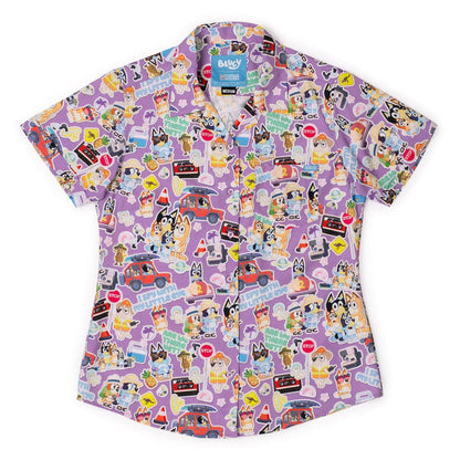 Bluey "Road Trip" _ Women's KUNUFLEX Short Sleeve Shirt