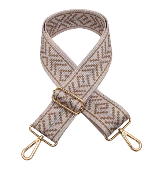 Boho Taupe Guitar Strap