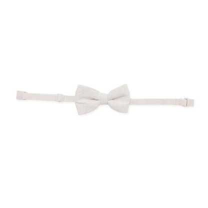 Bow Tie in Oat laid flat out on a white background