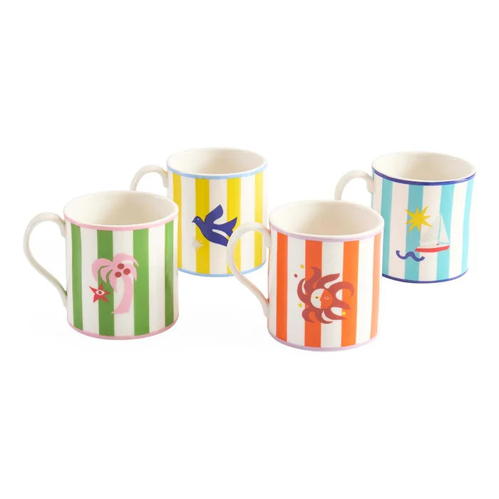 BOXED PLAYA MUG-SET OF 4
