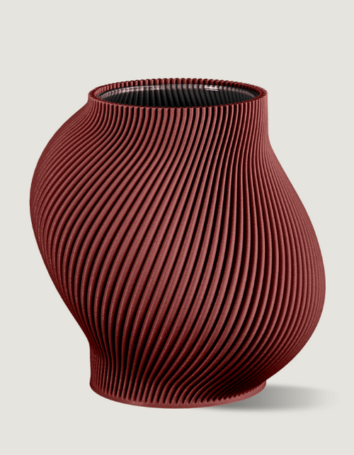 BOYK-14 VASE-RUBY RED