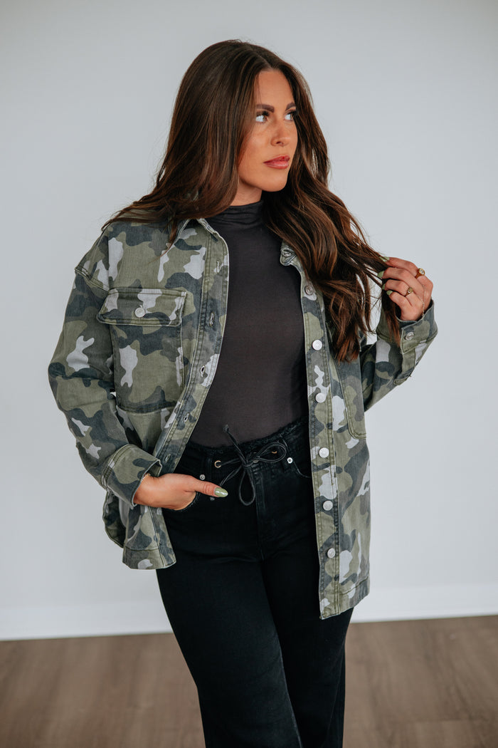 Bradi Mica Denim Shacket