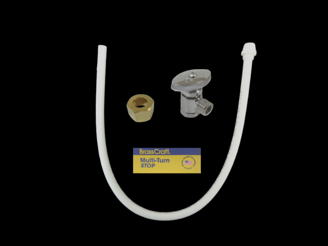 Brass Craft Complete Angle Valve with Poly Tube - MISC061 MEGA