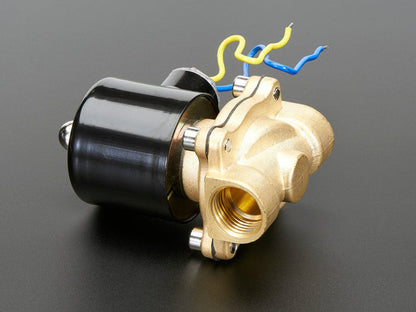 Brass Liquid Solenoid Valve - 12V - 1/2 NPS by The Pi Hut - The Pi Hut