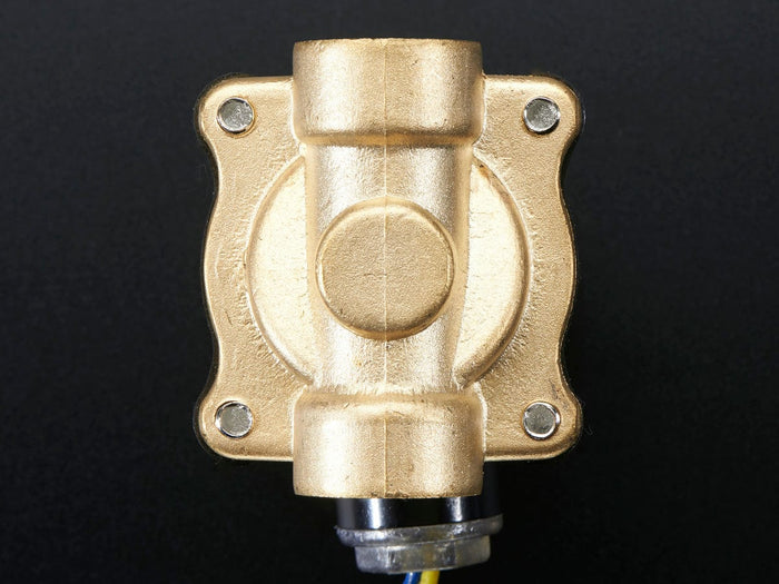 Brass Liquid Solenoid Valve - 12V - 1/2 NPS by The Pi Hut - The Pi Hut