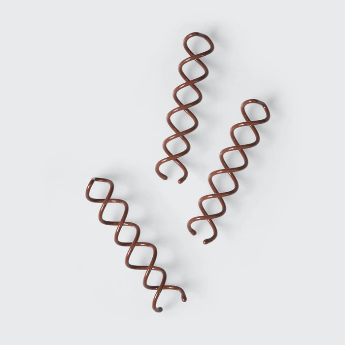 KITSCH Brown Bun Twists 3pc Set — detail shot of the spiral bun twist design — an easy way to create chic buns with just a twist of the wrist — for all hair types