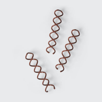 KITSCH Brown Bun Twists 3pc Set — detail shot of the spiral bun twist design — an easy way to create chic buns with just a twist of the wrist — for all hair types