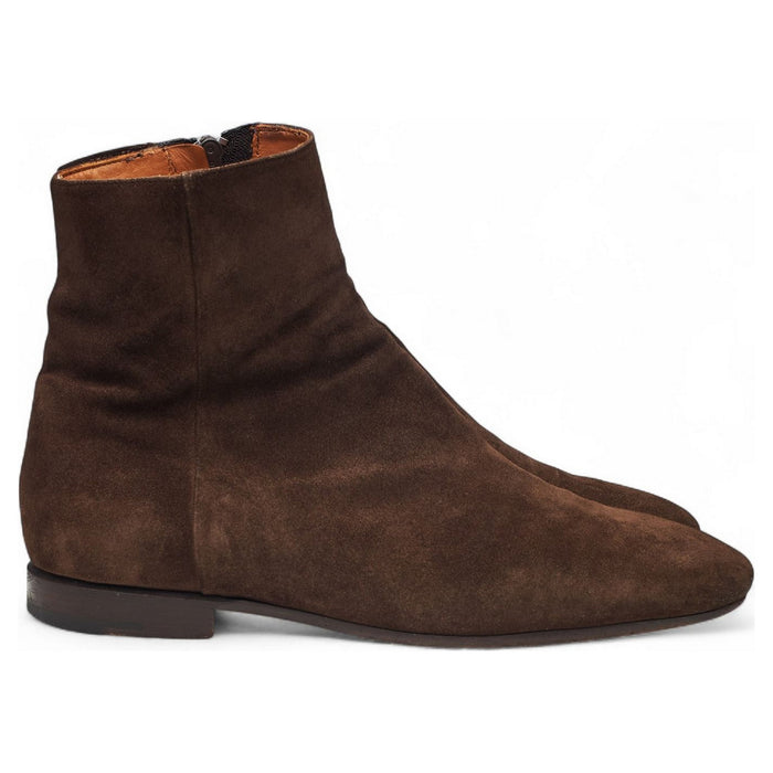 Brown Suede Zip Up Boots UK 7 EU 41