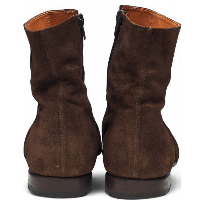 Brown Suede Zip Up Boots UK 7 EU 41