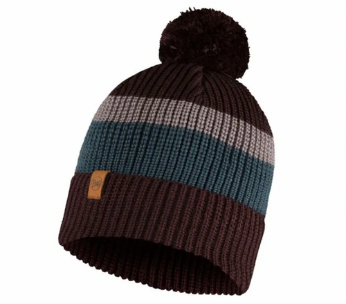 Buff Knitted Beanie Elon Maroon