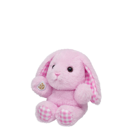 Build-A-Bear Mini Beans Pink Gingham Pawlette Bunny Plush - Limited Edition!