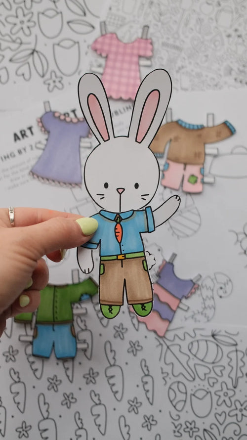 Bunny Paper Doll Printables