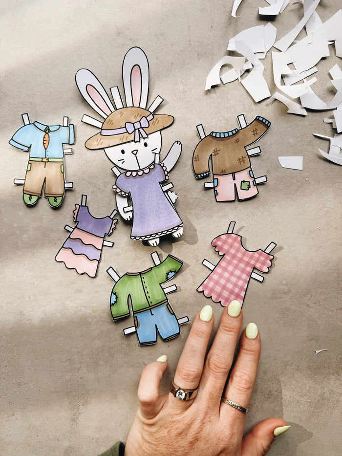 Bunny Paper Doll Printables