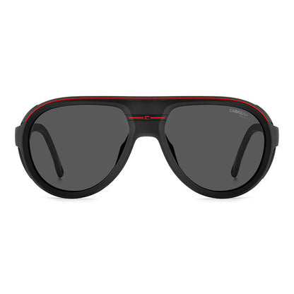 Carrera C SPORT 09 Aviator Sunglasses with Magnetic Side Spoilers Matte Black Red – front view