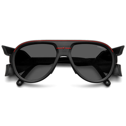Carrera C SPORT 09 Aviator Sunglasses with Magnetic Side Spoilers Matte Black Red – close front view