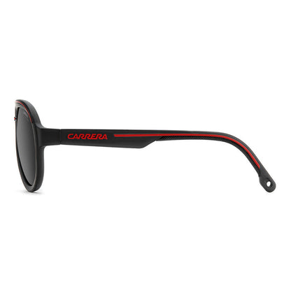 Carrera C SPORT 09 Aviator Sunglasses with Magnetic Side Spoilers Matte Black Red – temple view