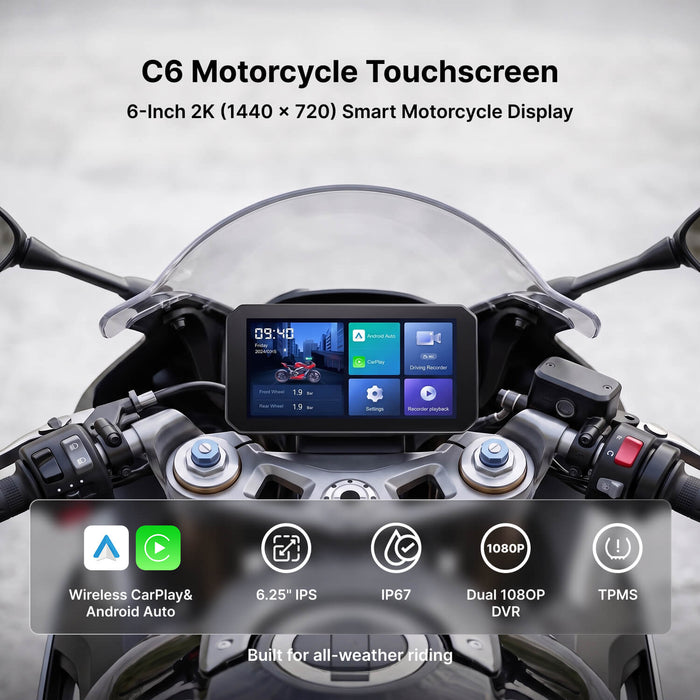 C6 Motorcycle Touchscreen