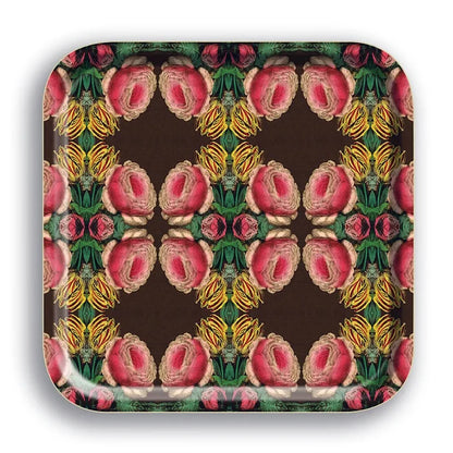 CABBAGE ROSE SQUARE TRAY