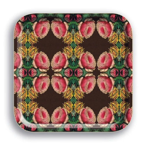 CABBAGE ROSE SQUARE TRAY