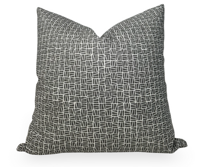 Camber Pillow Cover in Charcoal, Lindsay Alker Textiles