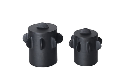 CANISTER W/LID MATT BLACK SMALL