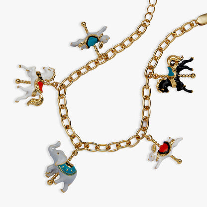 Carnival Carousel Animals Charm Bracelet