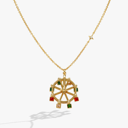 Carnival Spinning Ferris Wheel Necklace
