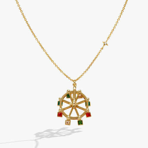 Carnival Spinning Ferris Wheel Necklace