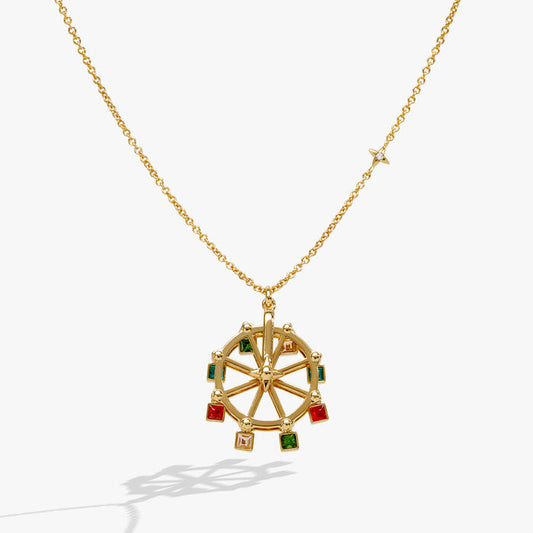 Carnival Spinning Ferris Wheel Necklace