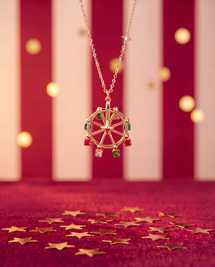 Carnival Spinning Ferris Wheel Necklace
