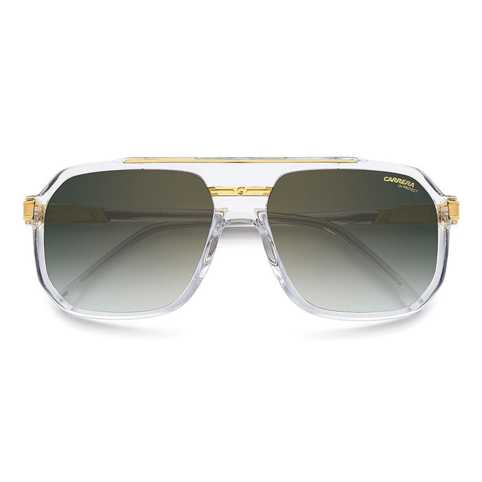 Carrera 1077 Pilot-Style Navigator Sunglasses Crystal Gold - close front view