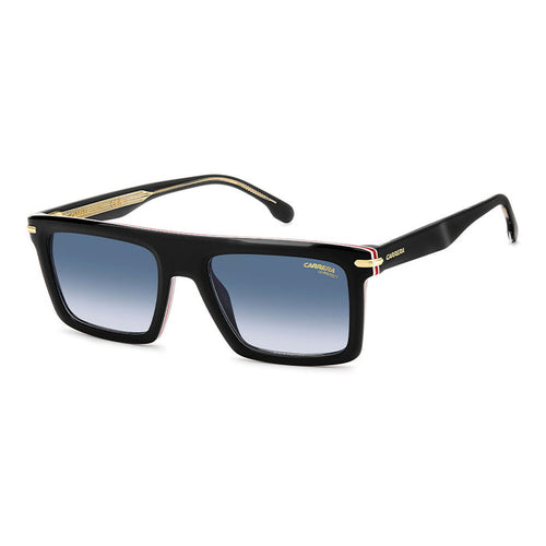 Carrera 364 Rectangular Sunglasses Black Red - angled view