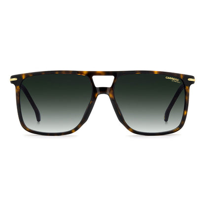 Carrera 366 Rectangular Double Bridge Sunglasses Havana - front view